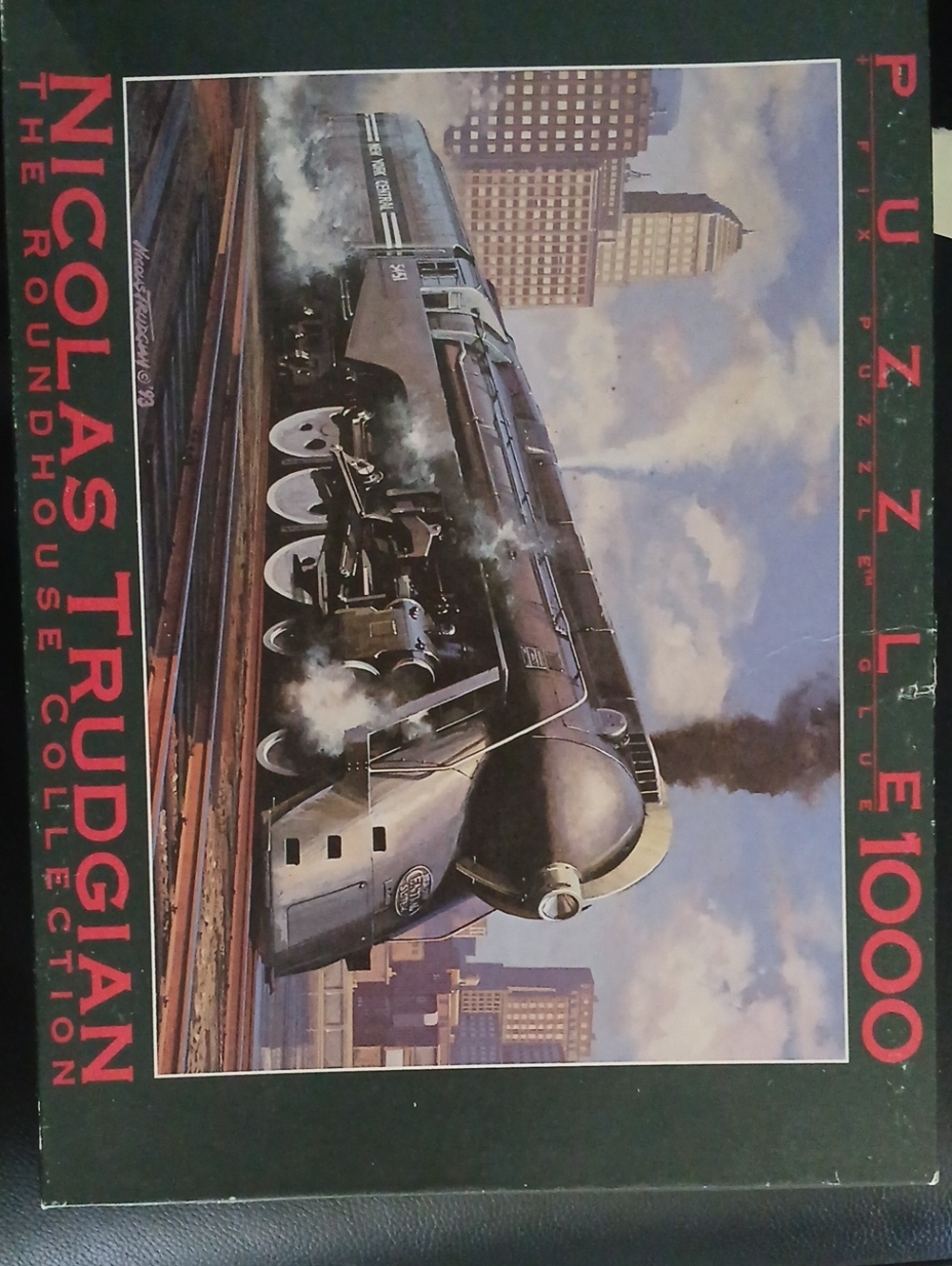 Nicolas Trudgian Roundhouse Collection Train Puzzle - Vintage Steam Engine Art
